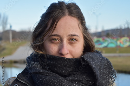 mirada mujer invierno