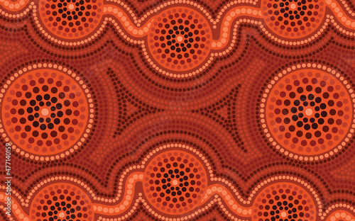 Aboriginal Australian Dot Design Background