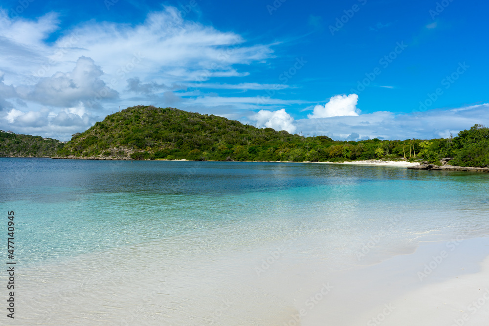 Green Island, a small and uninhabited island just off Nonsuch Bay, Antigua, Caribbean