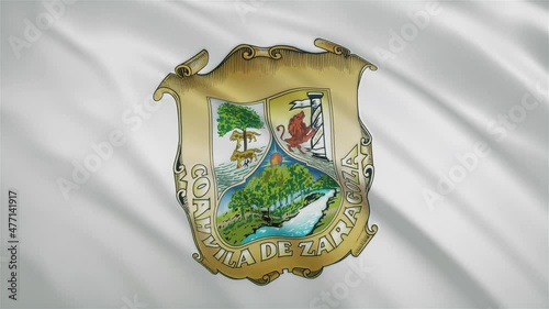 Coahuila - Mexican State Waving Flag