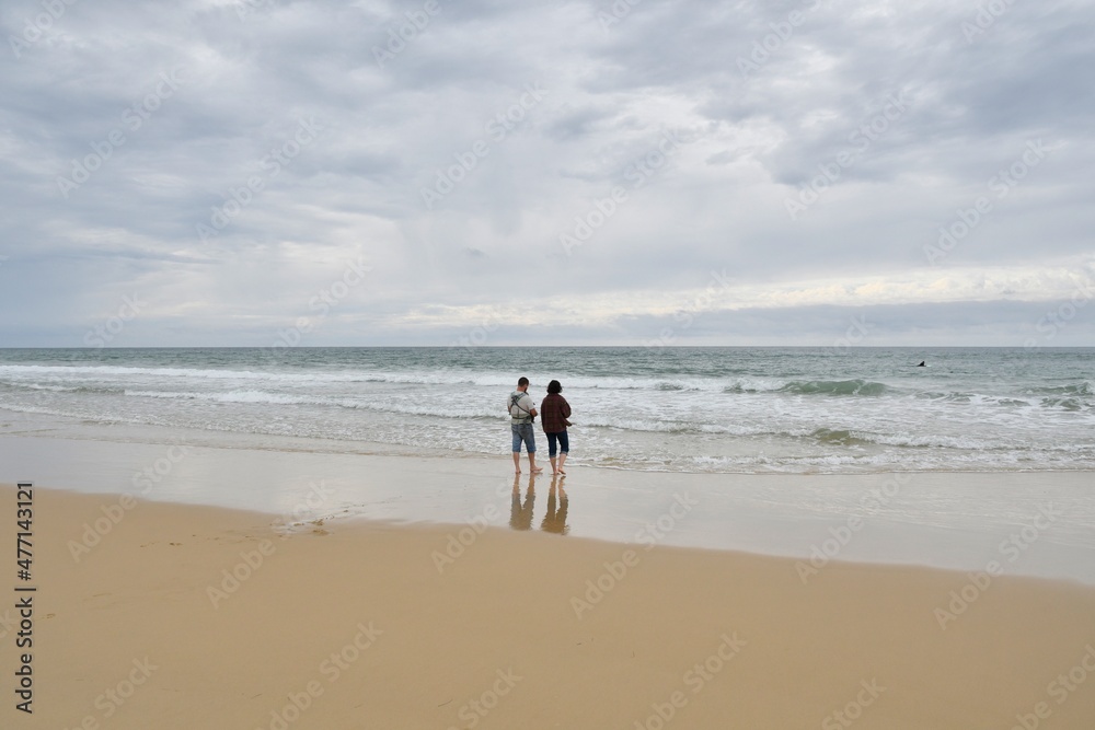People at the beach in Gironde-France People at the beach in Gironde-France
