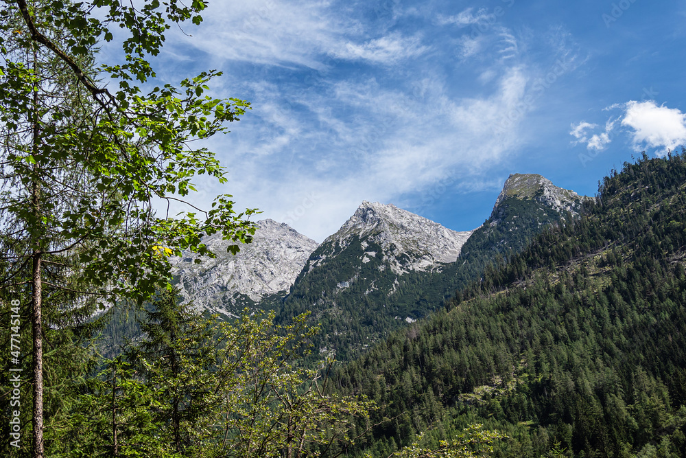 Landschaft im Klausbachtal im Berchtesgadener Land in Bayern