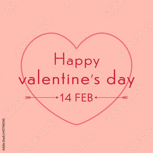 Valentine's day concept background. Vector illustration. Cute love banner or greeting card. Paper style