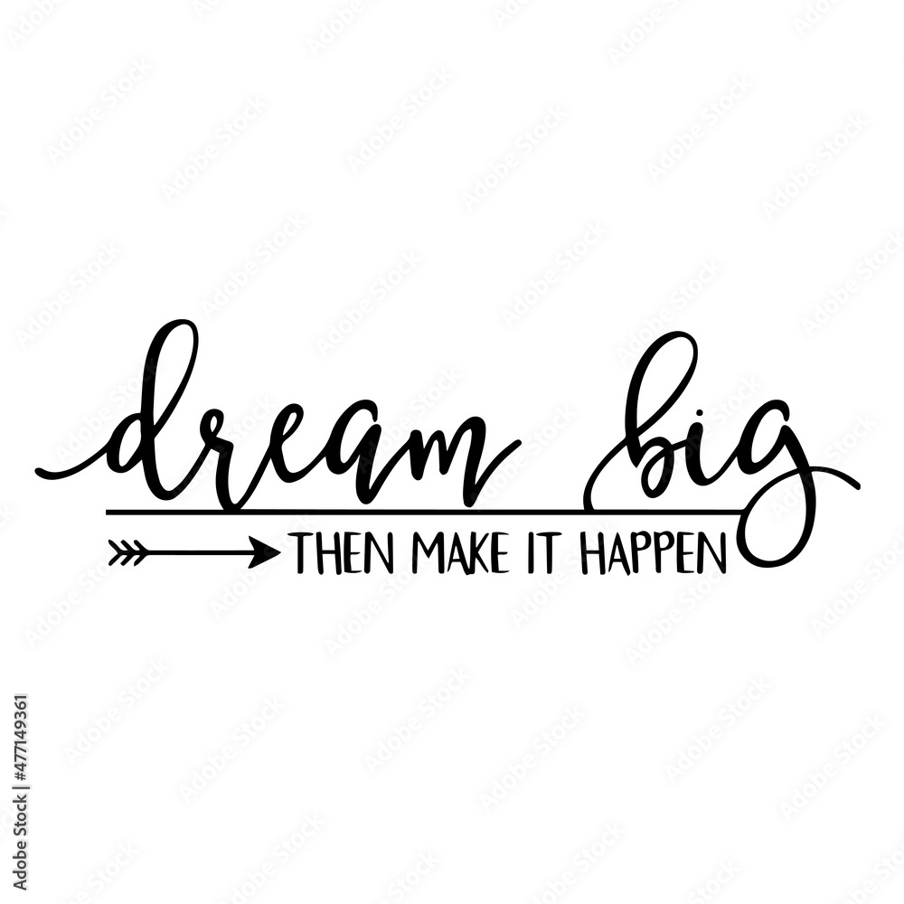 dream big then make it happen background inspirational quotes typography lettering design dream big then make it happen background inspirational quotes typography lettering design