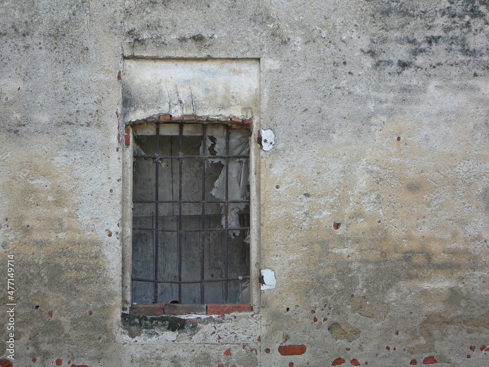 Italy: Ruined window of the ancient house. Italy: Ruined window of the ancient house.