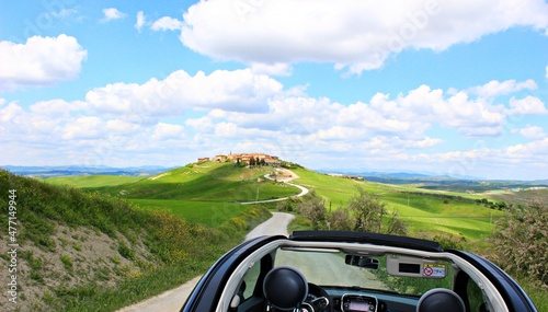 Italy, Tuscany: View of Tuscany hills.
