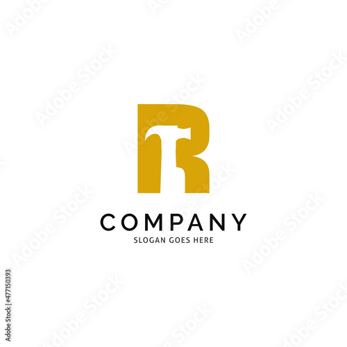Initial Letter R and Wrench Icon Vector Logo Template Illustration Design, Repair Business and Construction Logo Design Concept