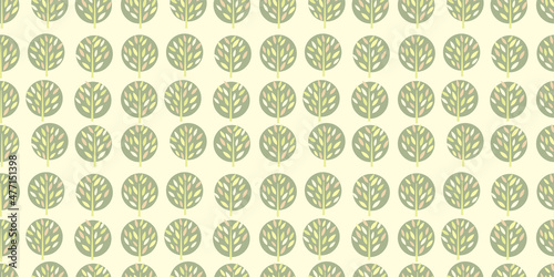 Tree background. Seamless pattern.Vector.                      