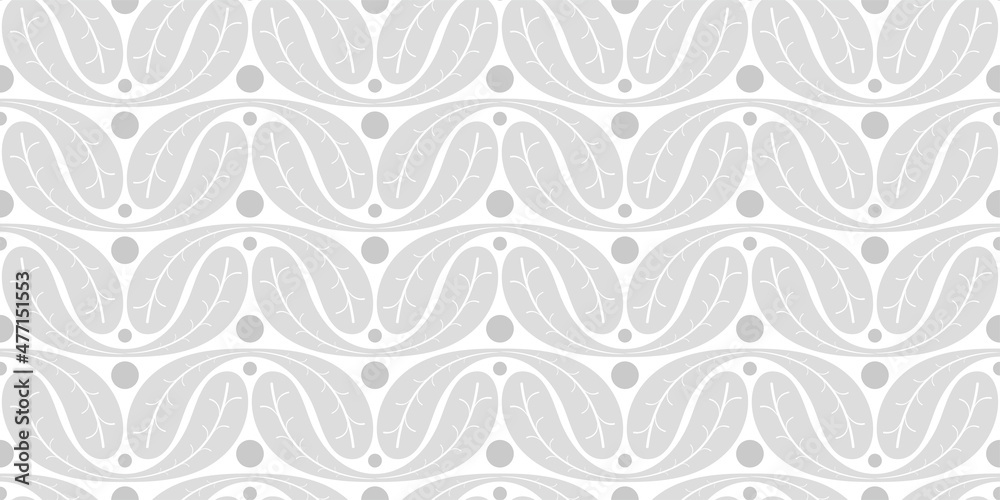 Fototapeta premium Organic motif, botanical motif background. Seamless pattern.Vector.スタイリッシュな有機的パターン