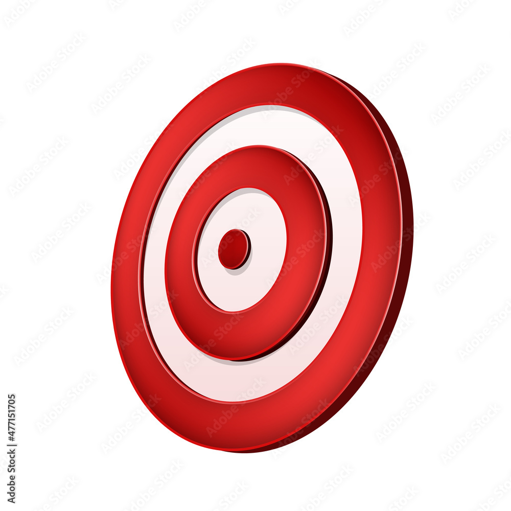 Target red dart goal circle. Bullseye aim. Success board. Archery business target concept. Accuracy red dartboard center game. 3d realistic vector Target red dart goal circle. Bullseye aim. Success board. Archery business target concept. Accuracy red dartboard center game. 3d realistic vector