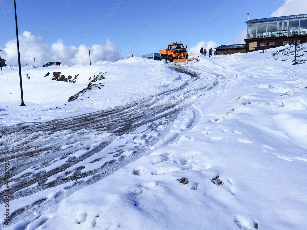 snow in anilio ski center in winter season , ioannina perfecture , greece snow in anilio ski center in winter season , ioannina perfecture , greece