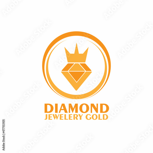 diamond icon jewelery illustration design logo vector