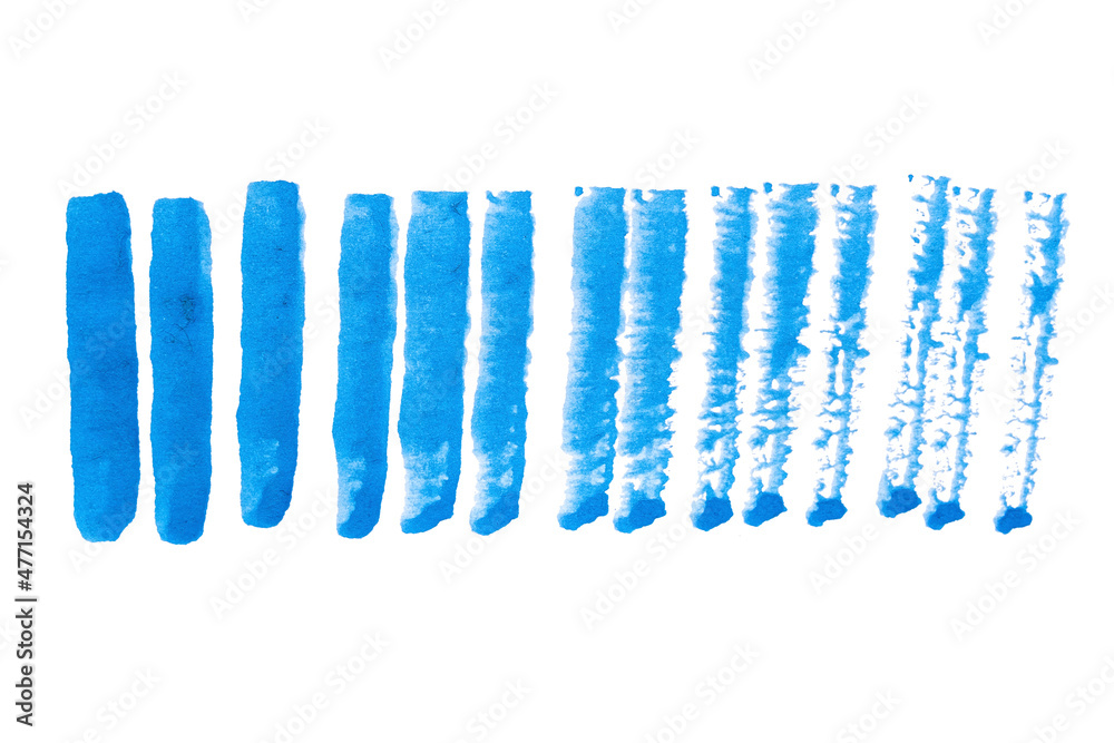 abstract acrylic watercolor paint brush stroke texture isolated on white background for logo and banner. design, creative, and illustration.