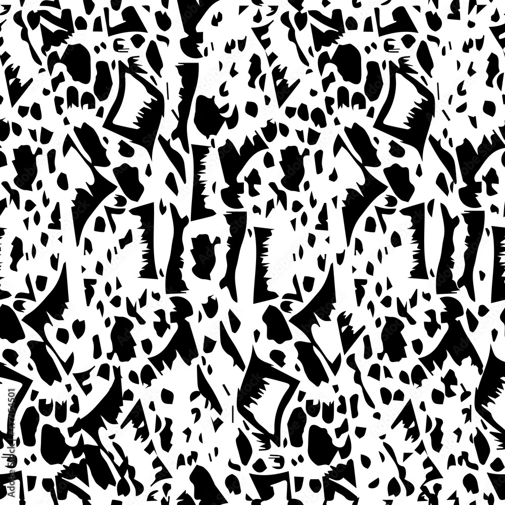 Abstract black and white pattern. Vector graphics. Suitable for fabric, background, wallpaper, paper. Abstract black and white pattern. Vector graphics. Suitable for fabric, background, wallpaper, paper.