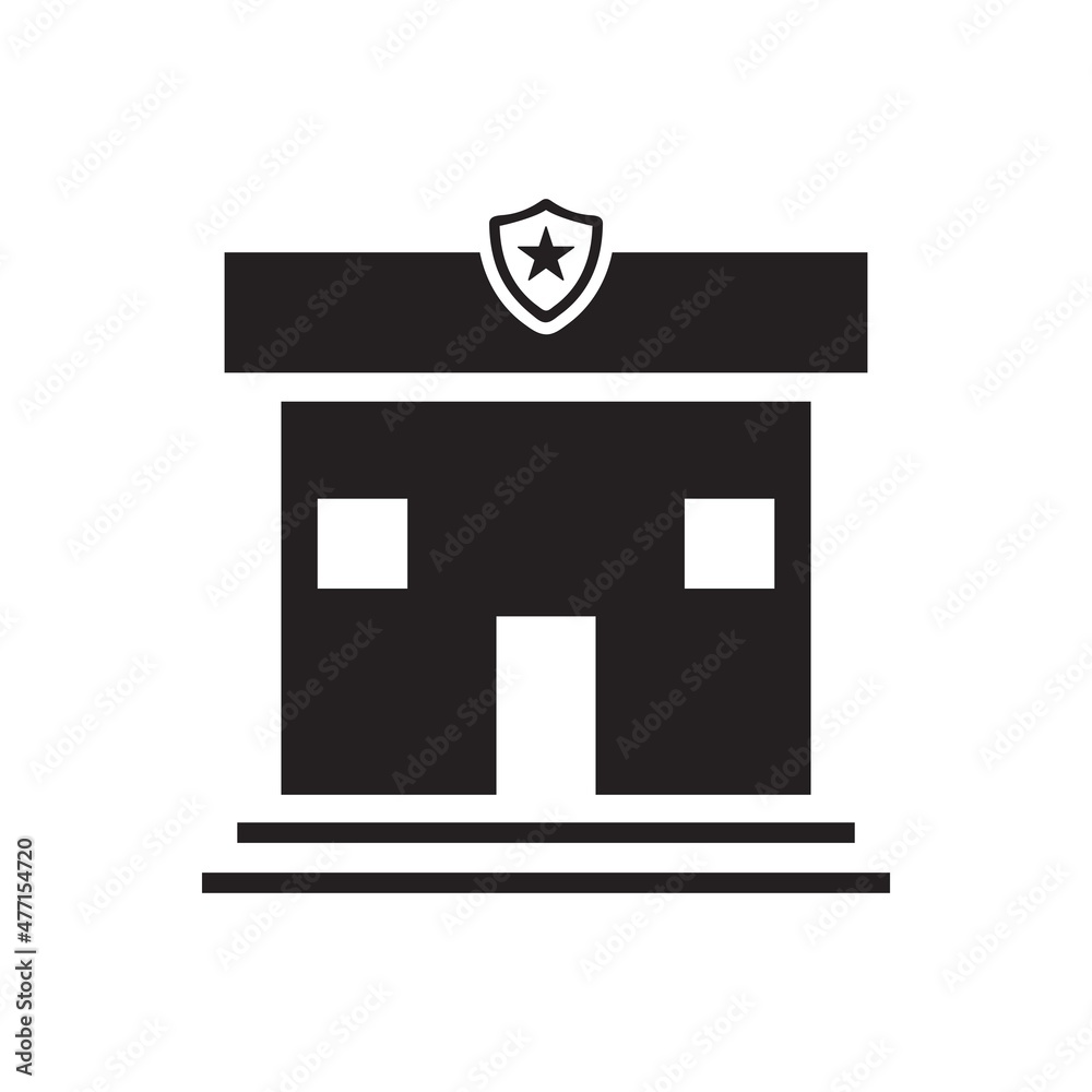 Police station icon ( vector illustration) Police station icon ( vector illustration)