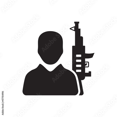 Terrorist icon ( vector illustration )
