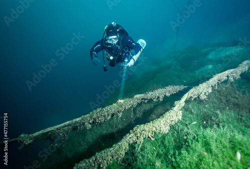 Diving in Kreidesee Hemmoor quarry