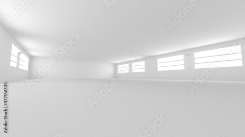 Wallpaper Mural Illuminated corridor interior design. Empty Room Interior Background Torontodigital.ca