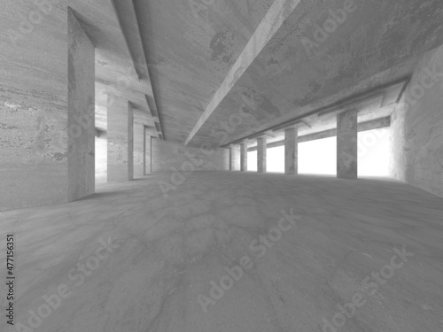 Abstract architecture interior background. Empty concrete room