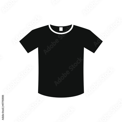 T-shirt flat icon isolated on white background. Vector