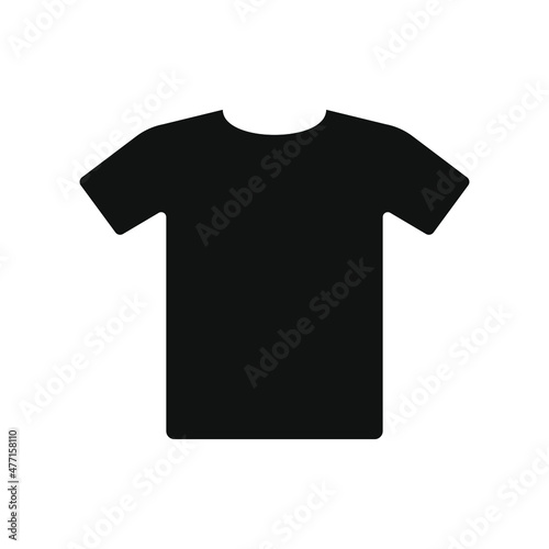 T-shirt flat icon isolated on white background. Vector