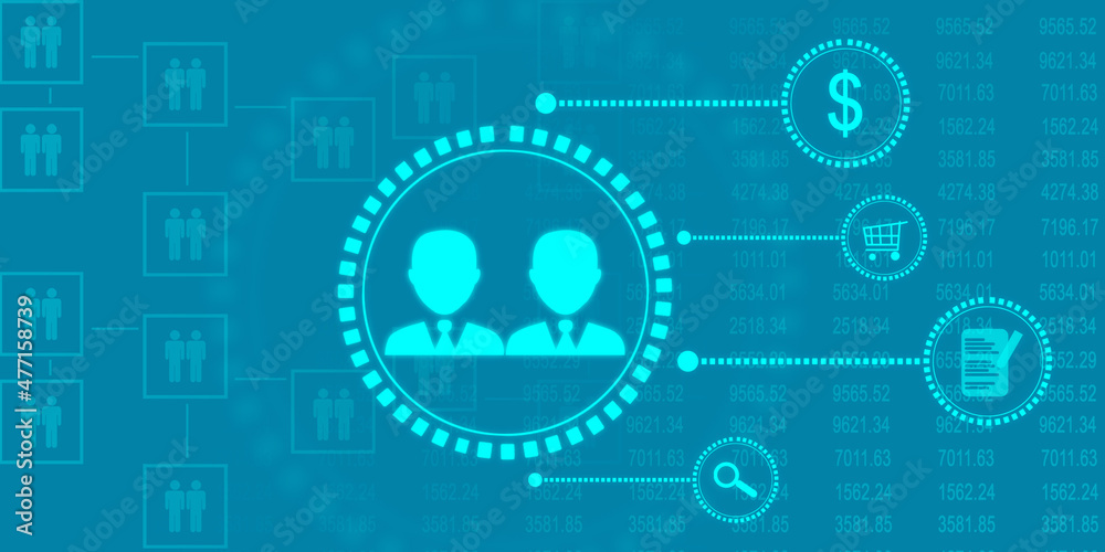 Fototapeta premium 2d illustration Business Network concept 