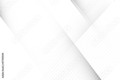 Abstract white and gray color, modern design background with geometric shape. Vector illustration.