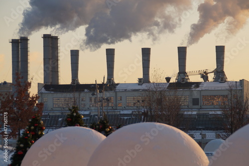 smoke from the chimney