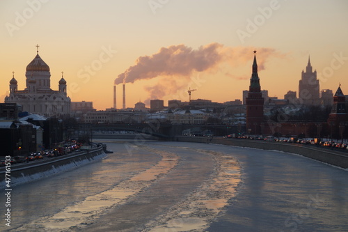city at sunset