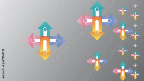 art of various arrows on abstract background