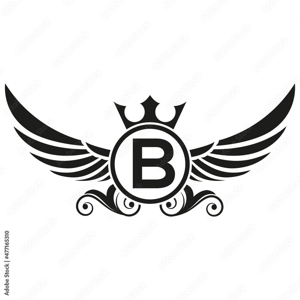 wings logo, Eagle Bird abstract Logo design vector And B Logotype