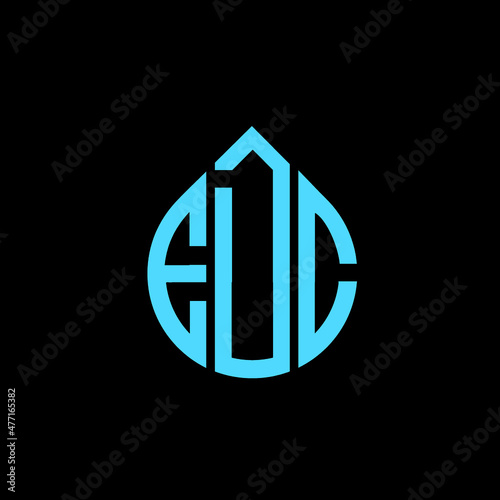 EDC letter logo design on black background. 
EDC circle letter logo design with ellipse shape.
EDC creative initials letter logo concept.EDC logo vector. 