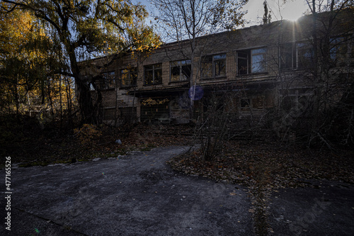 old abandoned house in chernobyl