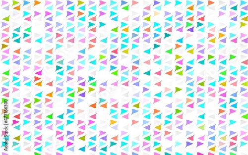 Light Multicolor, Rainbow vector background with triangles.