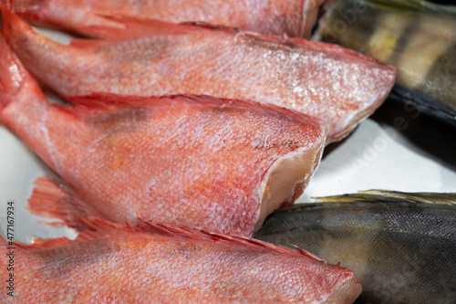 Fresh raw greenling fish an...