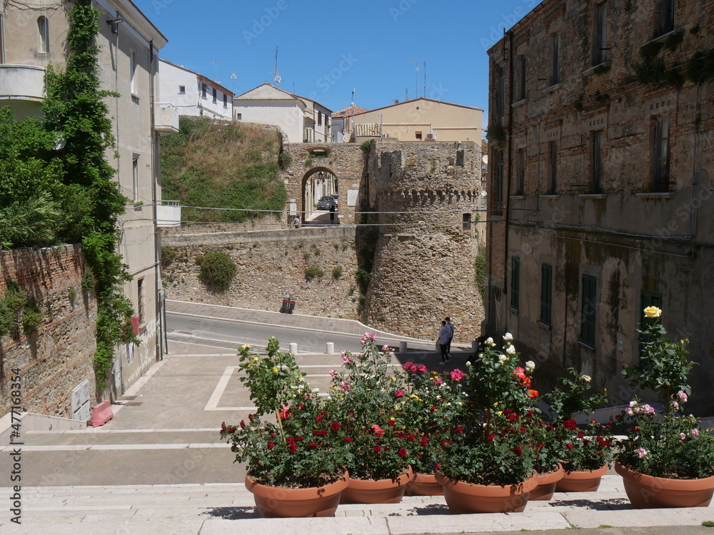 The Folklore Staircase that descends from the natural embankment of Termoli with marble steps.
