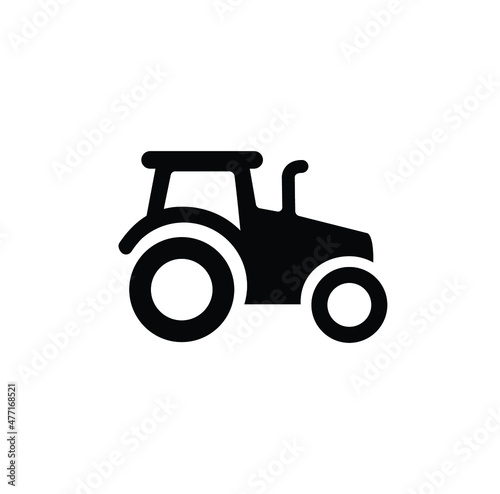 tractor isolated on white