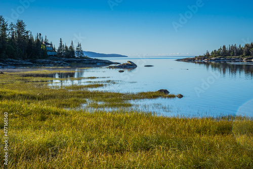 Wallpaper Mural View on the Sept-Iles bay and the St Lawrence river from Aylmer Whittom Park, near Sept-Iles, in Cote Nord region of Quebec, Canada Torontodigital.ca