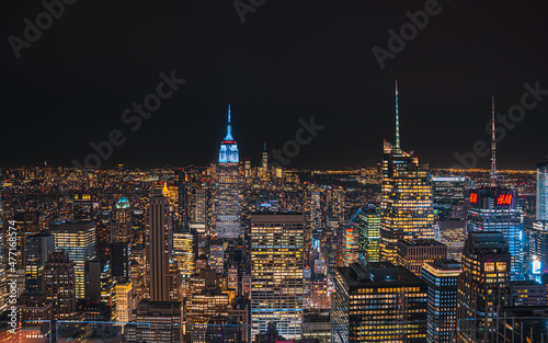 Empire State Building, New-York, Manhattan at night