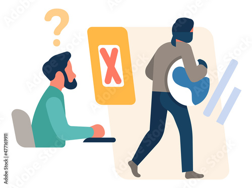 Hacker steal person digital identity or social media account