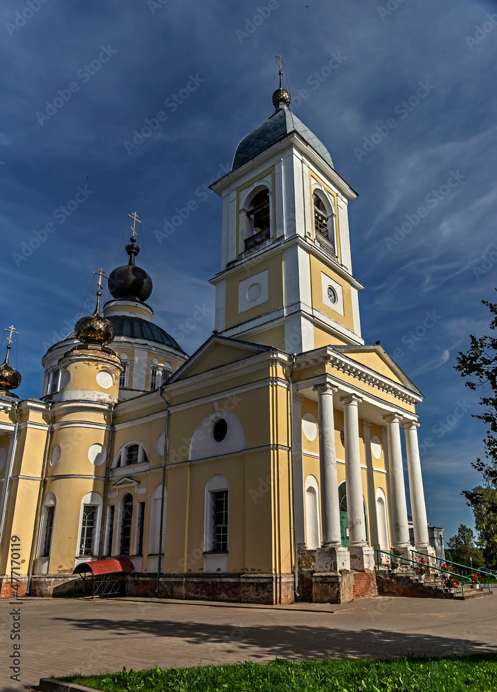 Naklejka premium Assumption of Our Lady cathedral. City of Myshkin, Russia. Years of construction 1805 - 1820