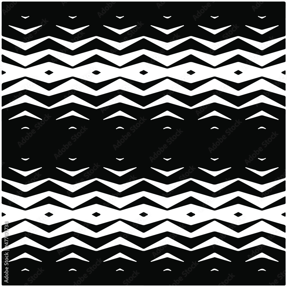 Seamless ethnic pattern color black and white.Can be used in fabric design for clothes, accessories; decorative paper, wrapping, background, wallpaper, Vector illustration. Seamless ethnic pattern color black and white.Can be used in fabric design for clothes, accessories; decorative paper, wrapping, background, wallpaper, Vector illustration.