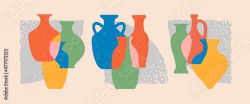 Canvas Print Ceramic vases