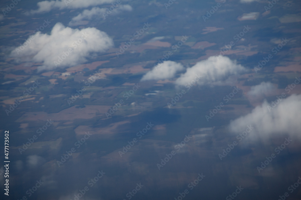 aerial shot of clouds