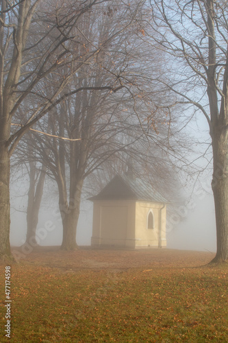 Chapel in the morning. Kalwaria Pacławska
