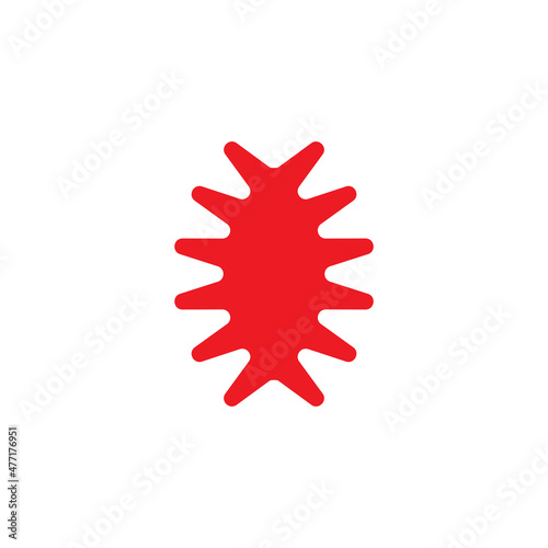 Cancer microbe icon. Simple style world cancer days event poster background symbol. Cancer clinic logo design element. Cancer drug box. Support for cancer patients t-shirt printing. 