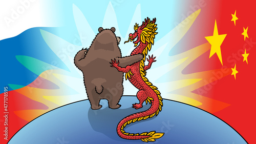 The Russian bear and the Chinese dragon agree on joint cooperation.