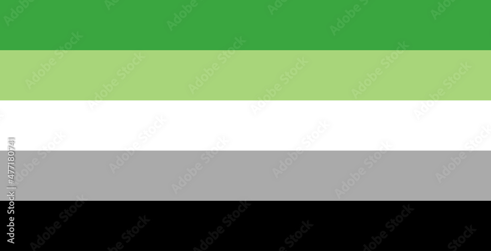 Aromantic Community Flag. Symbol of the aromantic collective Aromantic Community Flag. Symbol of the aromantic collective