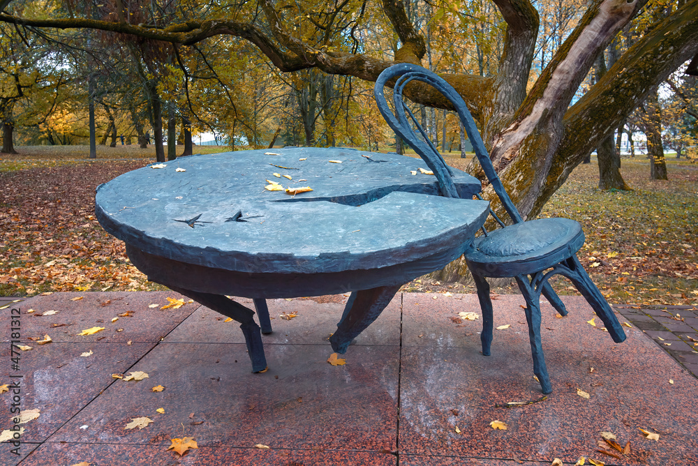 Minsk, Belarus. Oct 2020. Holocaust Sculpturel in memory of murdered