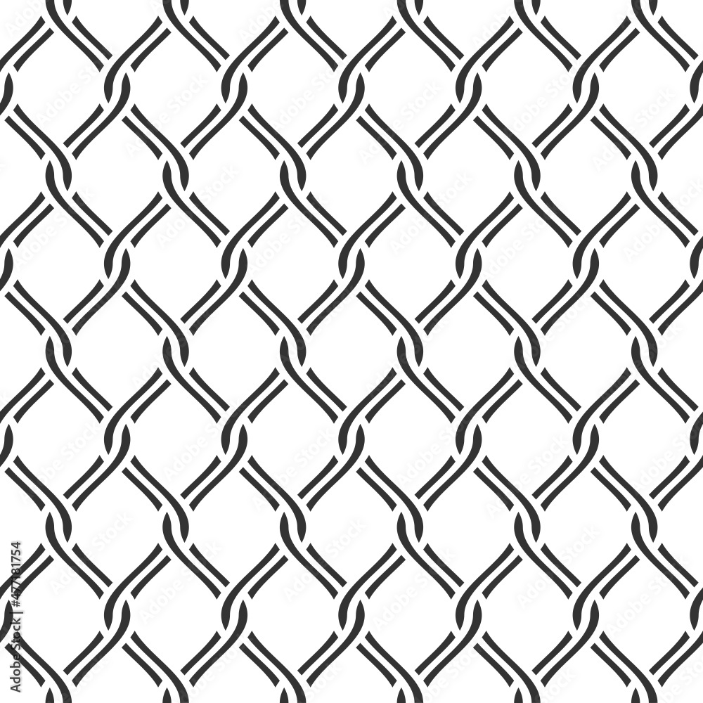 Vector geometric seamless pattern. Modern geometric background. Interlaced stripe lattice. Vector geometric seamless pattern. Modern geometric background. Interlaced stripe lattice.